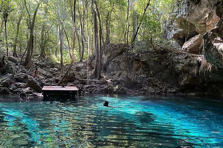 E-bike cenote jungle city tour in Playa del Carmen
