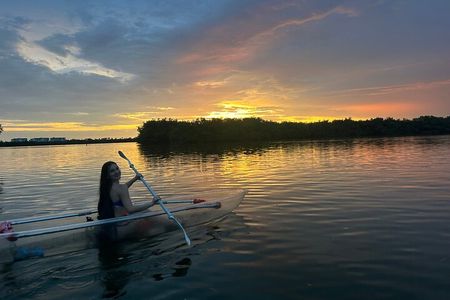 Sunset Clear Kayak or Clear Paddleboard in Orlando