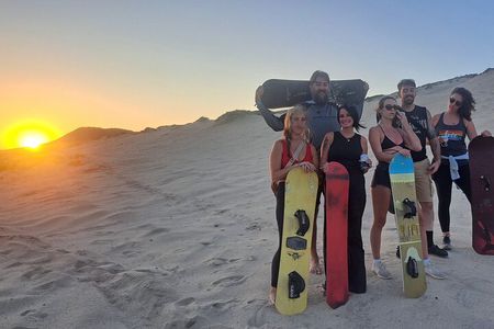 Night Sandboarding at Sunset and Under the Stars or Full Moon