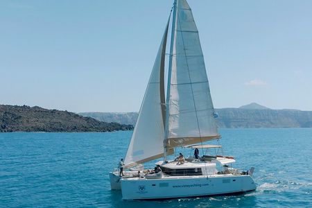  Premium Santorini Catamaran Cruise w/ BBQ & Drinks
