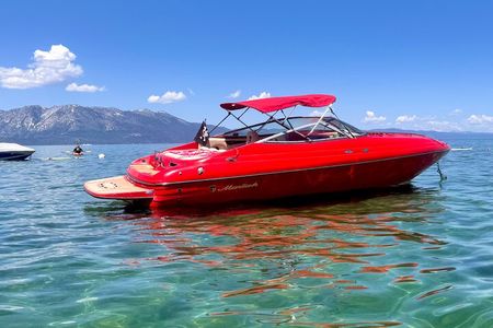 Luxury boat tour of Emerald Bay in the Grateful Red
