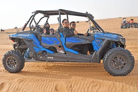 Dubai Evening Buggy Dunes Safari with Sandboarding and Camel Ride