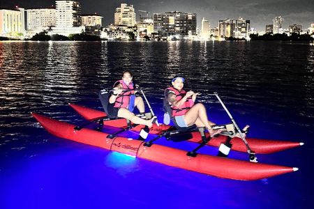 Night Chiliboats Waterbike Adventure Condado Lagoon, San Juan