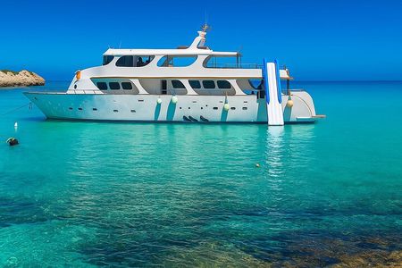 PROTARAS: ADULTS 16+ LUXURY YACHT - HUGE SLIDE BBQ & 1 drink 