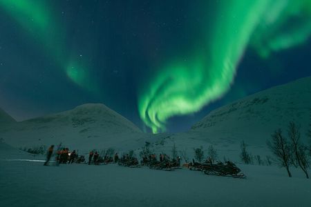 Snowmobile Evening Adventure outside Tromsø