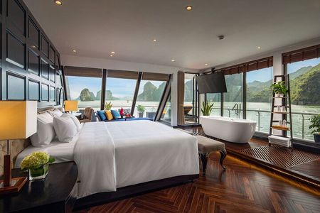 VIP Luxury Overnight Cruise Ha Long & Lan Ha Bay from Hanoi