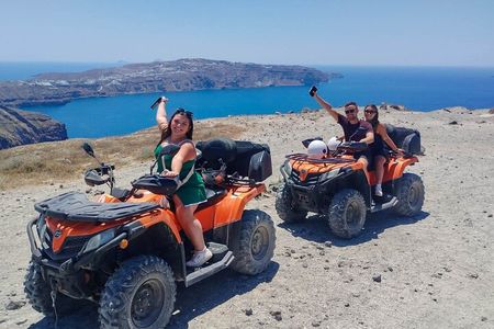 Santorini ATV Quad Tour + Lunch in family Greek Tavern
