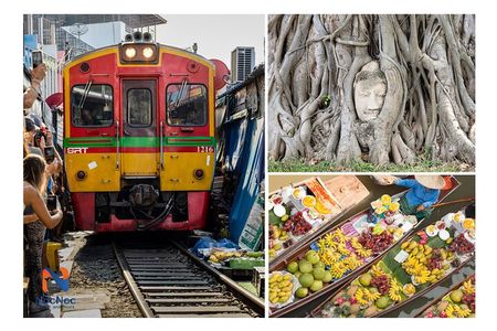 Private Tour to Railway Market Floating Market and Ayutthaya