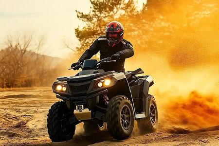 Marrakech: Desert agafay Quad Bike, Camel Ride & Fire Show Dinne