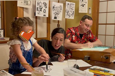 Yokohama: Manga Art & Cooking Experience in a Tatami Room