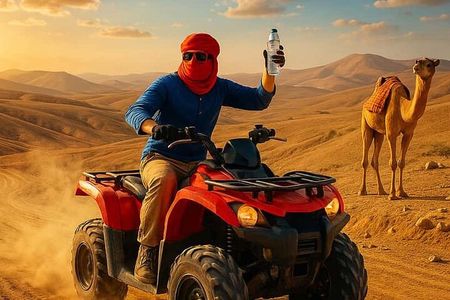 Marrakech: Agafay Desert Quad Bike & Camel Rides with Dinner Show