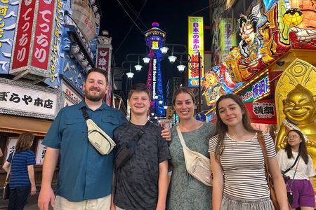 Osaka Namba Dotombori : Private Family Food Tour& Must‑See