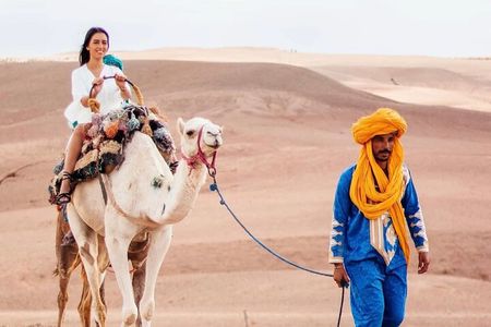 Private Agafay Evening Dinner show sunset camels or Quads bikes