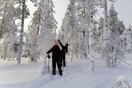 Private Full Day Snowshoe Hike and Ice Fishing Adventure