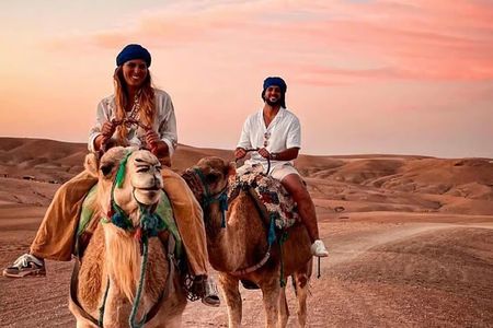 Agafay Desert: Traditional Dinner Quad Bike& Camel from Marrakech
