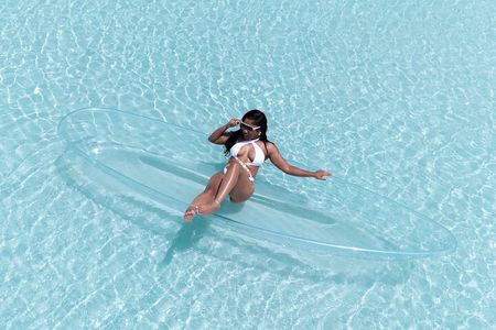 Exclusive Aerial Reflection: Solo Clear Kayak in Turks and Caicos