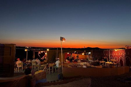 Agafay Desert Sunset Camel Ride, Dinner & Fire Show