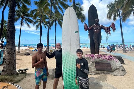 Surfing lessons at Waikiki with Firefighters 