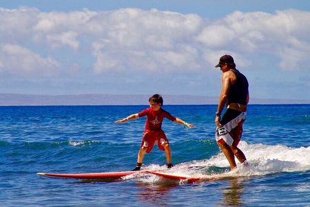 Surfing lessons at Waikiki with Firefighters 