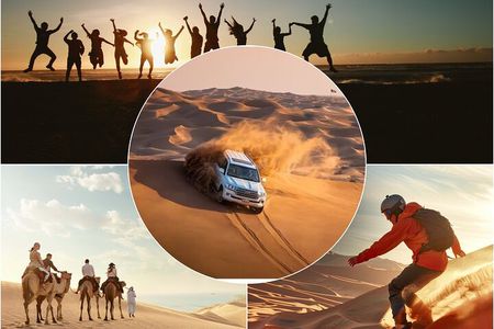 Doha Desert Excursion Dune Bashing Sandboarding Camel Ride