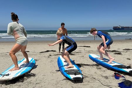 Private Surfing Lesson Ensenada w Port Pick Up Kids+Beginners 