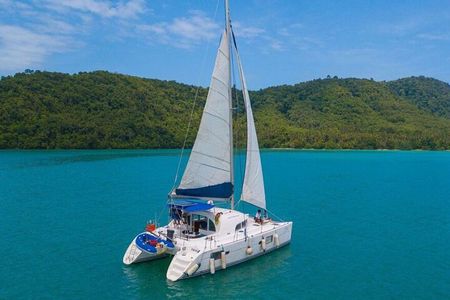 Coral Racha Sunset by Sailing Catamaran