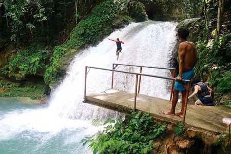 Blue Hole Secret Falls and Dunns River Falls Adventure