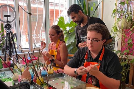 Private Paper Marbling Turkish Art Ebru Class At Locals Home
