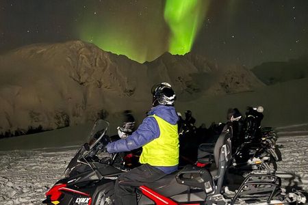 From Tromso Lyngen Alps Guided Snowmobile Tour afternoon