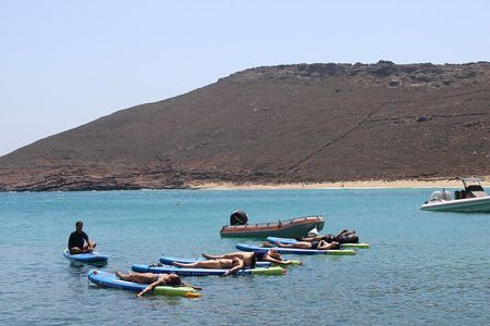 SUP Yoga Class at Panormos Beach, Mykonos