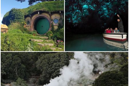 3 Day Hobbiton Rotorua Waiotapu Taupo and Waitomo Caves Tour