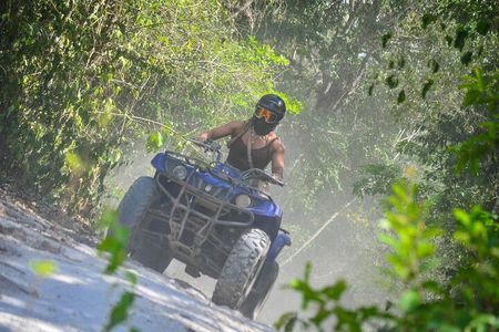 Cenotes, Caves, Ziplines and ATV Fun Tulum with Transportation