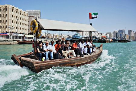 Private Old Dubai Walking Tour with Abra Ride Bastakiya and Souks
