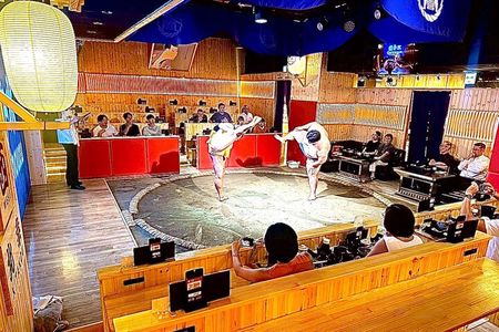 Sapporo Sumo Show Experience with Japanese Food and Photo