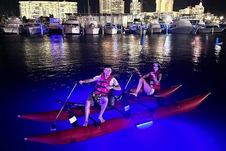 Night Chiliboats Waterbike Adventure Condado Lagoon, San Juan