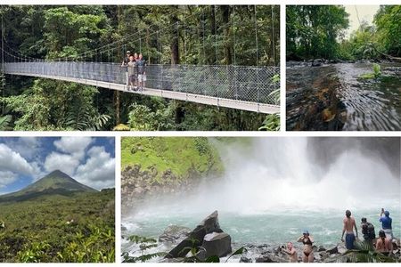 La Fortuna Highlights: Bridges, Volcano, Waterfall + Hot Springs