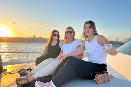 Bosphorus Sunset Cruise with Wine, Feel Special On A Luxury Yacht