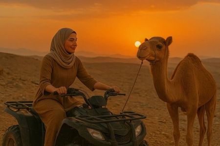 Agafay Desert Quad and Camel Rides with Dinner Show