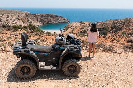 From Kolymbari: Ancient Diktyna & Hidden Beach Quad Safari