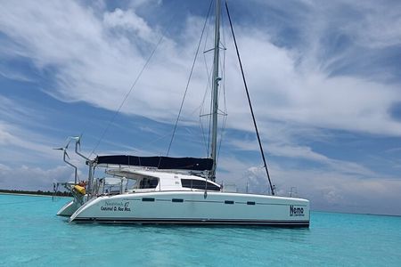 Private 6 Hrs 47 ft. Catamaran Snorkel & Cielo Charter (30p. max)