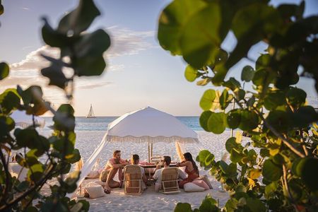 Aruba Eagle Beach Romantic Sunset Picnic in a Luxury Cabana