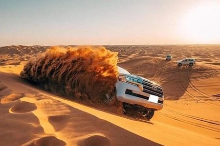 Shared Tour Qatar Desert Adventure with Sandboarding Camel Ride