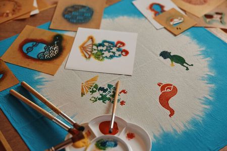 Design a Furoshiki Using Japanese Katazome Stencil Technique