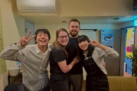 Experience of pairing sake tasting with snacks in Kyoto