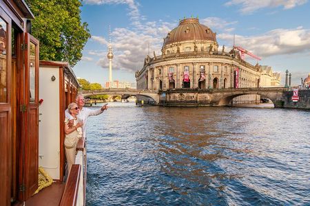 Sightseeing boat tour on a historic ship in Berlin