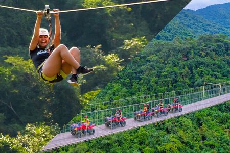 Combo ATV Jorullo Bridge + zip lines + mule ride