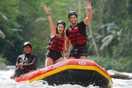 Ubud: White Water Rafting with visit Ubud Monkey Forest 
