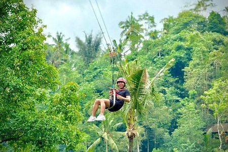 Bali Ubud Zipline River Rafting and Rice terrace Tour with Lunch