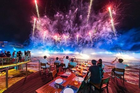Romantic Dinner with Fireworks, Symphony & Kiss of the Sea Show