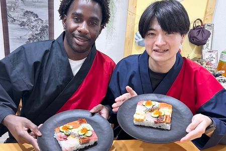 Shop Osaka Local Market, Make Box Sushi & Matcha Latte